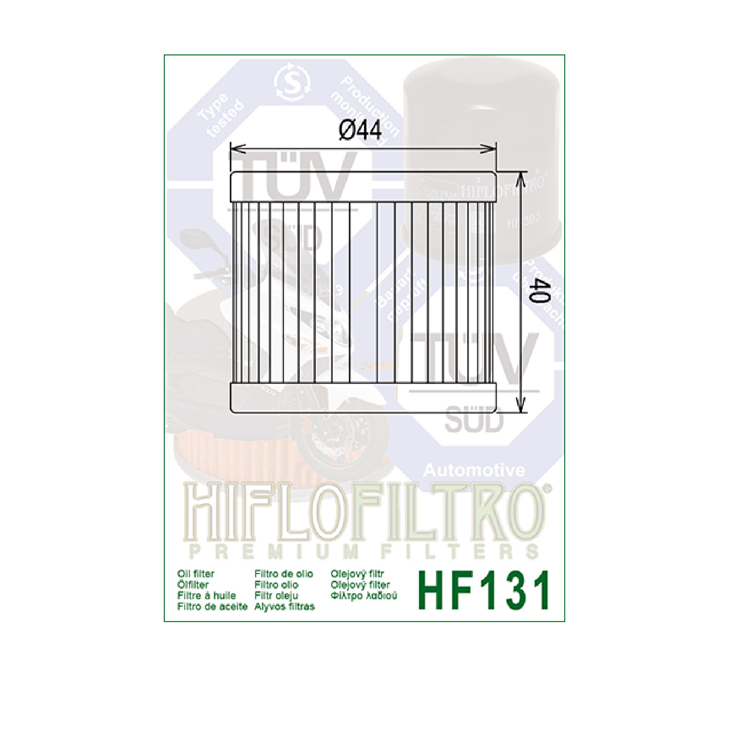 HIFLO HF138 FILTRO OLIO SUZUKI BURGMAN 650 ABS 2015-2016-2017
