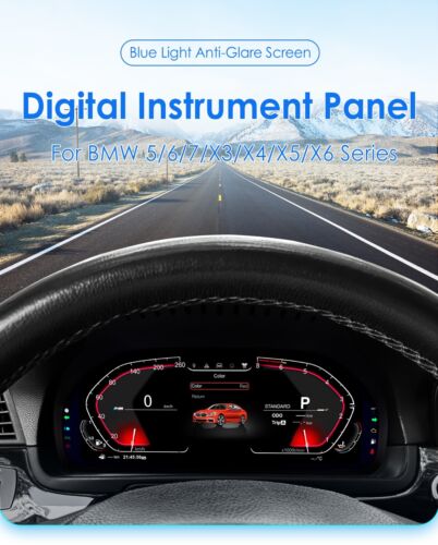 Panel cyfrowy 12,3" do BMW X3/X4/X5/X6 F10 F11 F01 F02 LCD Deska rozdzielcza Prędkościomierz - Zdjęcie 1 z 11