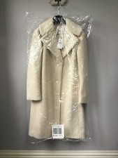 Bnwt Stunning Ladies Club Monaco Cream Teddy Faux Fur Coat, Uk Size M, Rrp £435,