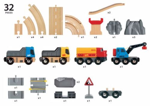 Brio Trenino in Legno Pista Bambini Set cava ferrovia e strada 33210 - Foto 3 di 3