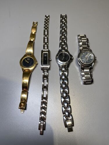 ESQ Movado Ladies Tonneau Watch Two-Tone Steel Black Dial  display picture 1