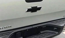2007-2013 Silverado BowTie REAR PLASTIC OVERLAY in  Matte Black