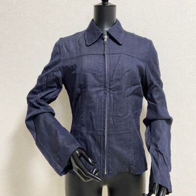 ジャケット・アウター TAYAMA ATSURO TAYAMA Rayon stretch denim zip-up jacket Navy Length: 22