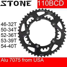 Stone Bike Round Double Chainring 110bcd 2x 46-32T 52-36T 53-39T 54-40T 50-34T