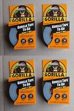LOT of 4 Gorilla Tape 1"x30' Handy TraveTo-Go Heavy-Duty Tape NEW