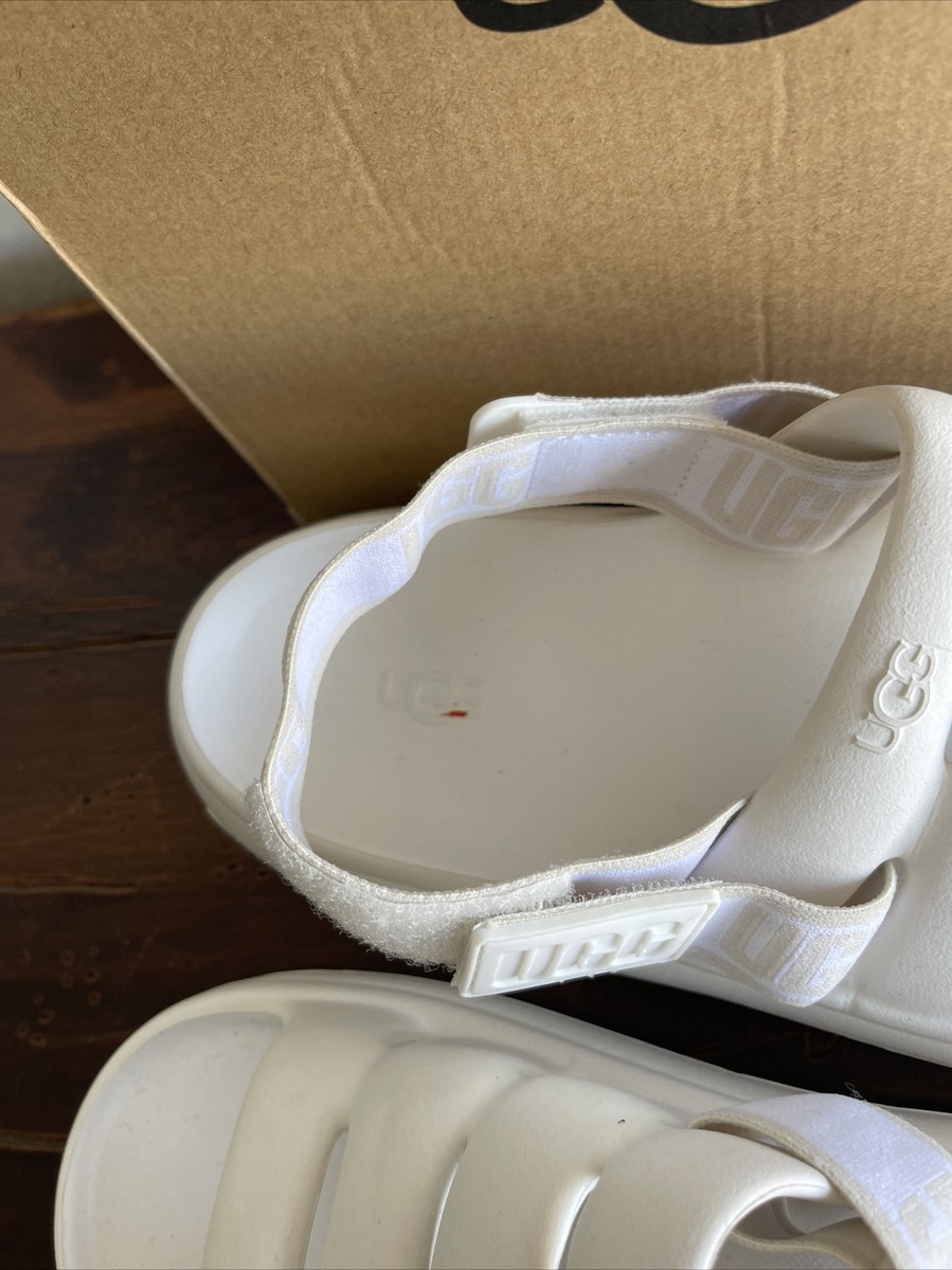 UGG SPORT YEAH Water-Resistant Slingback sandals WHITE size