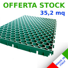 Griglia Salvaprato MADE IN ITALY Piastrella Grigliato Carrabile Plastica 35,2 mq