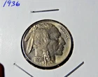 1936 Buffalo Nickel US Five Cent Coin