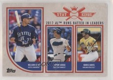 2018 Topps Big League Stat Kings Trio Khris Davis Aaron Judge Nelson Cruz fm5
