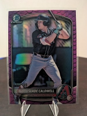 2025 Bowman Draft Slade Caldwell RC Purple Reptilian /199 BDC-152 Diamondbacks
