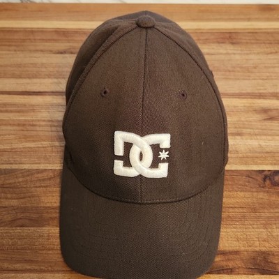 DC Shoes Brown Flexfit Fitted Baseball Cap Hat L/XL Men s Stretch Solid