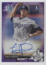 2017 Bowman Chrome Prospect Purple Refractor /250 Chris Paddack #CPA-CP Auto ht2
