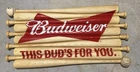Budweiser King of Beers Gold Hard Foam Bar Room Sign Vintage Man Cave Bar Decor