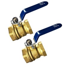 1" NPT 2PCS Full Port Forged Brass Ball Valve Full Port Heavy Duty Brass Ball...
