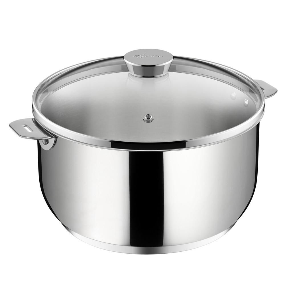 Faitout 26 cm inox Salvaspazio+ pour repas de famille en cuisine