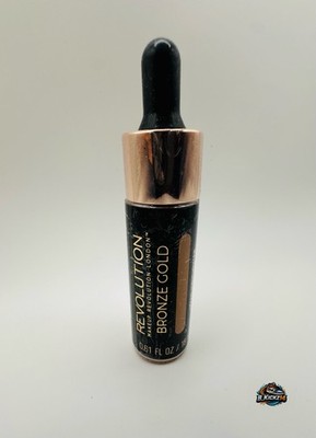 Revolution Liquid Highlighter Makeup Bronze Gold .61oz New Sealed.