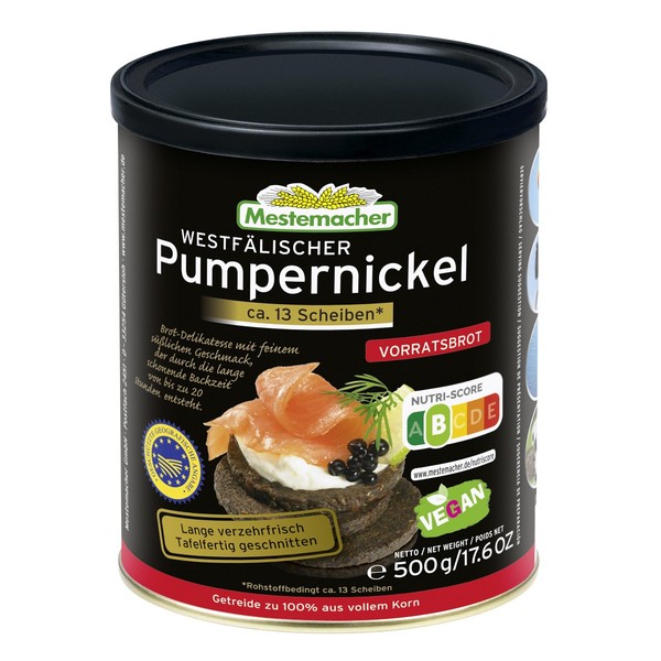 Mestemacher Pumpernickel De Westfalia Pan De Centeno Integral Lata 500g