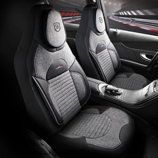 Sitzbezüge (Pilot) passend für Suzuki Baleno in Grau-Schwarz mit Rückentasche