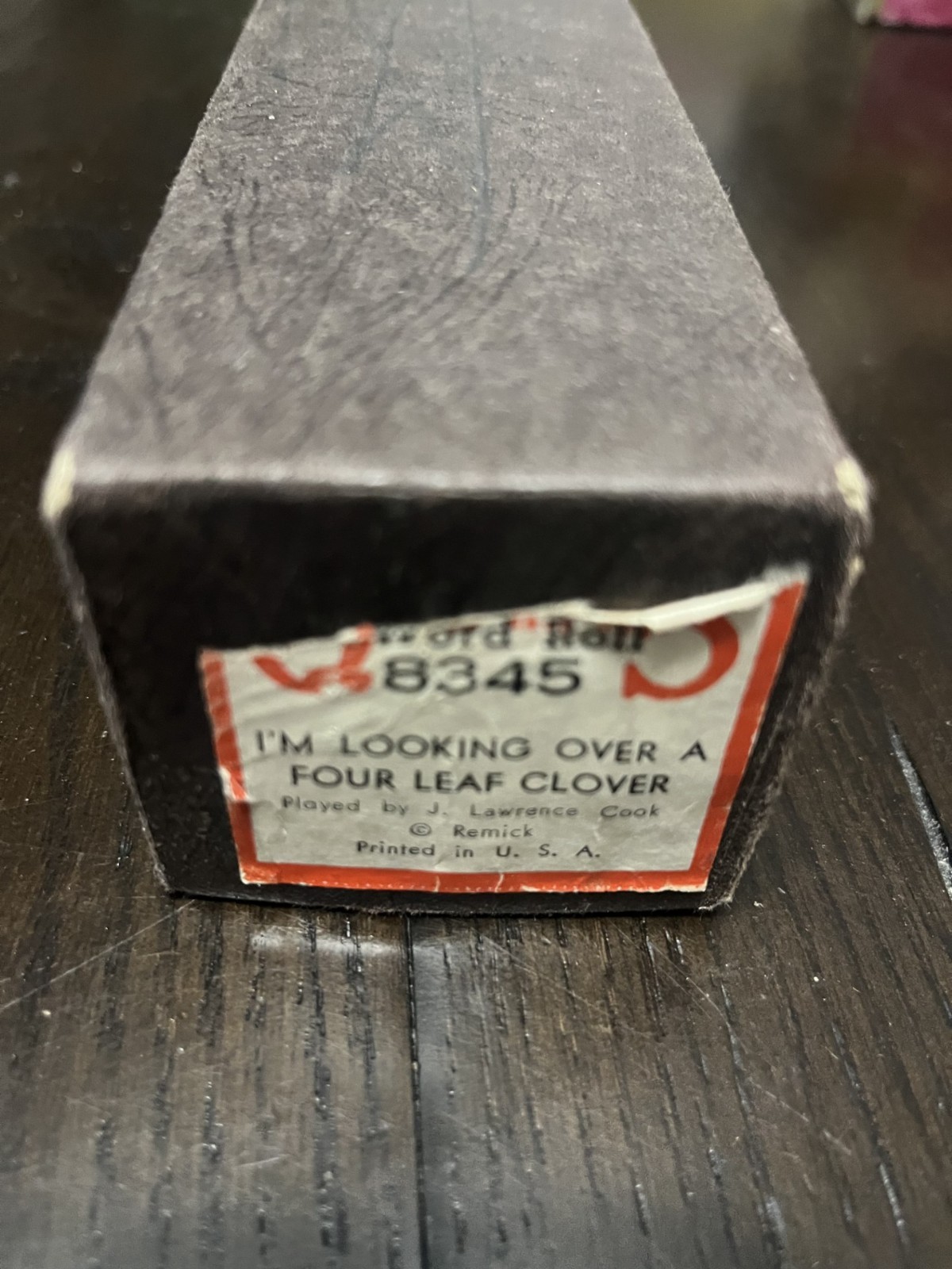 1949 QRS 88-Note Player Piano Roll #8345 – "I'm Looking Over a Four Leaf Clover"