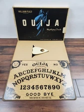 Vtg Parker Brothers Wooden Ouija Board w/ Planchette Box William Fuld Pristine