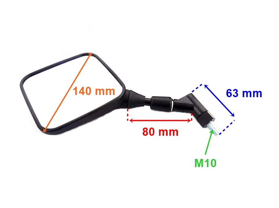 Rétroviseur Paire pour SUZUKI DR 250 350 600 650 TS 250, -13A10/-12D02 - Photo 4/4