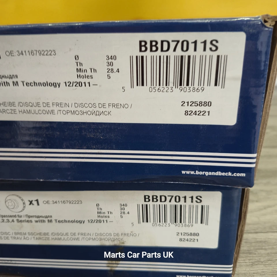 DISCOS DE FRENO DELANTEROS BMW SERIE 1 M135I 340MM 6792223 F20 F30 F36 F32 NUEVOS Foto 3 de 4