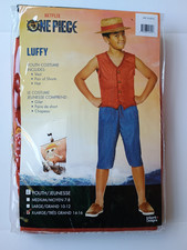 Netflix One Piece Luffy Costume Cosplay Anime Outfit Youth Child Size XL 14-16