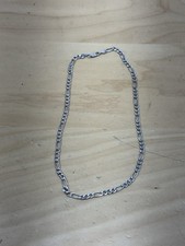 Sterling Silver 925 Italy Figaro Link Chain Made In Italy 12 Grams