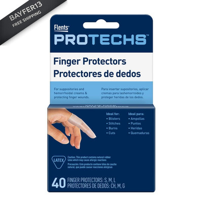 Flents Protechs Finger Protectors & Toes Cots, 40 Count (Pack of 1), Tan 
