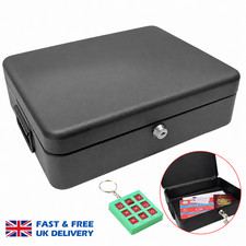 Security Lock Box Fireproof Large Chest Cash Safe Keys Document Home Office Box
