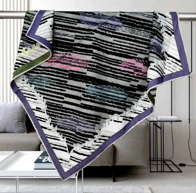 70% кашемир 30% шелк 26'' шейный платок шарф шаль полоски печати бандана надежном новый - Изображение 2 из 4