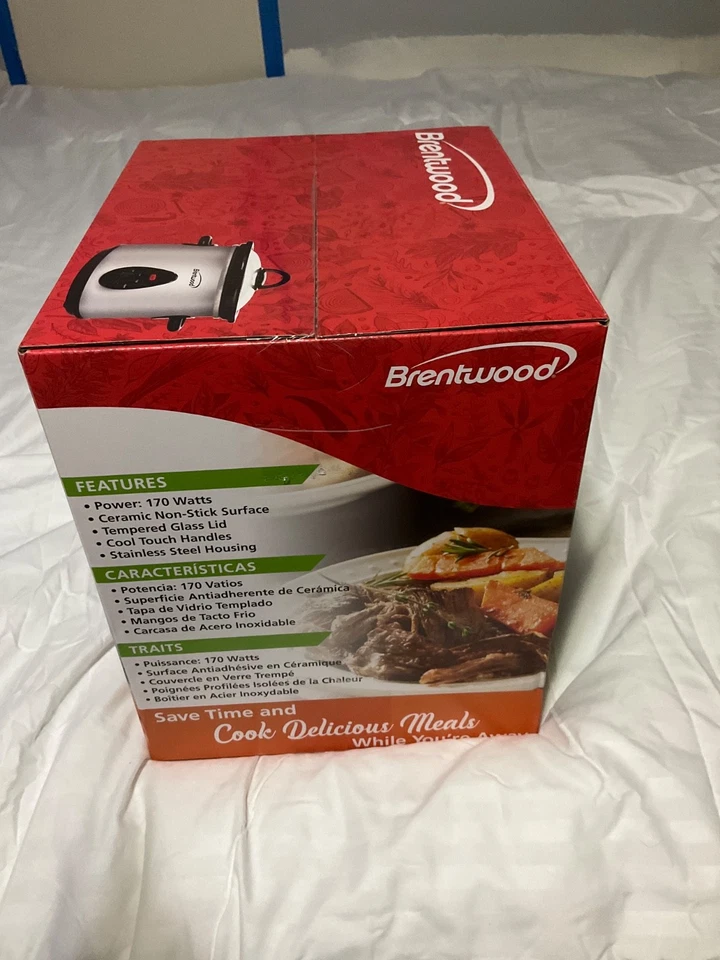 Olla de cocción lenta Brentwood Sc-130s de 3 cuartos de galón [cuerpo de acero inoxidable] (sc130s) Foto 2 de 4