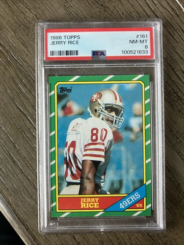 1986 Topps - Jerry Rice #161 Rookie RC Psa8