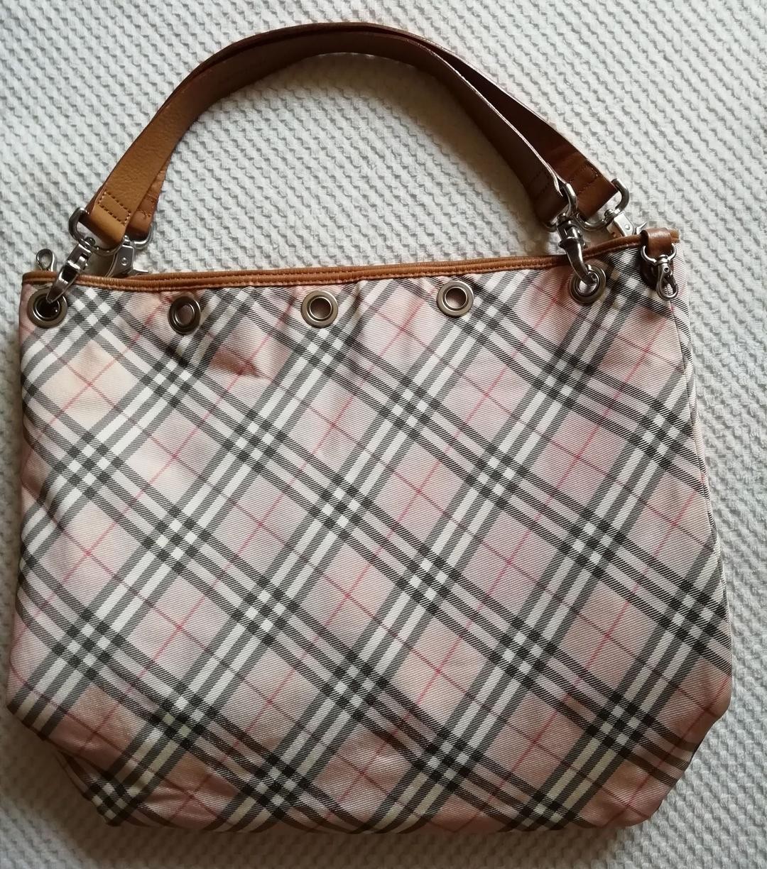 Burberry Blue Label Reversible Tote Bag Nova Check Large Shoulder Bag New thumbnail 2