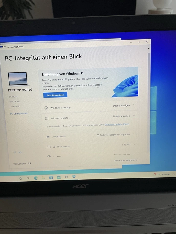 Acer Laptop, Schwarz - Bild 4 von 4