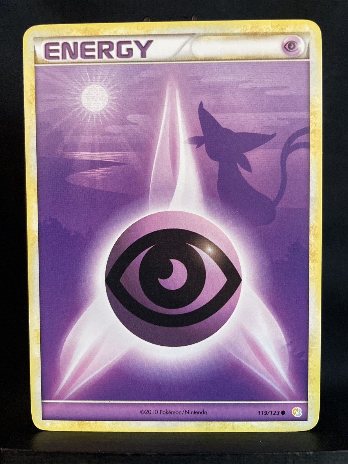Pokémon TCG 2010 HGSS Psychic Espeon Energy Card 119/123 LP