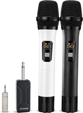 Wireless Microphone, Bietrun UHF Metal Dual Handheld Cordless Dynamic Mic System