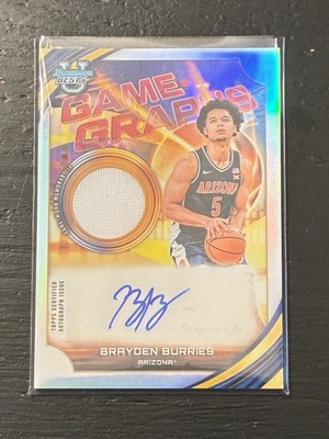 2026 Bowman Best Brayden Burries Game Graphs Autos Holo