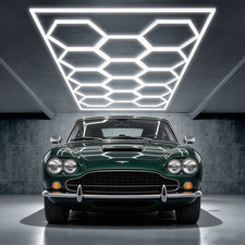 14X Hexagon LED Lampe Werkstatt Garage Wand Decken Leuchte Waben Beleuchtung DE