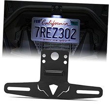 UTV License Plate Holder with Light Aluminum Frame Mount for UTV