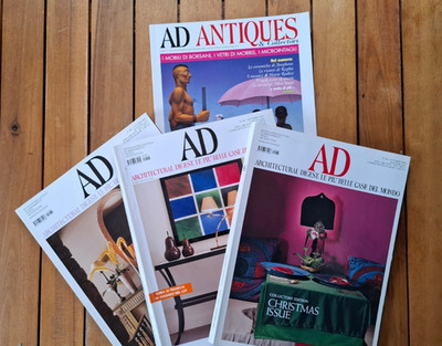 3 AD Architectural Digest Italian Design Magazines 2002/2004 plus 3 supplements