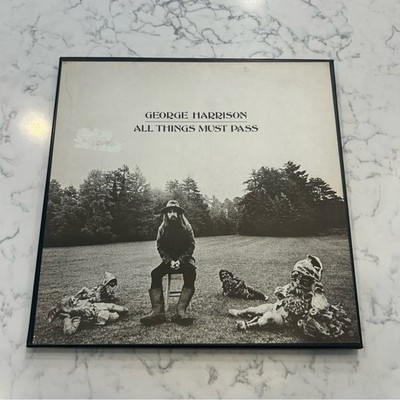 George Harrison All Things Must Pass Vinyl Record LP 3 Discs & Poster