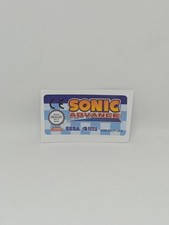 SONIC ADVANCE (EUR) Game Boy Advance GBA replacement Label Decal