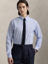 125 Polo Ralph Lauren Men's Classic-Fit Stretch Poplin Shirt Blue Small