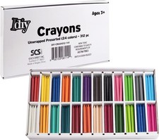 IDIY Unwrapped Wax Crayons 313 ct, 24 colors - ASTM Tested - Holiday Craft Kit