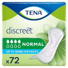 TENA Discreet Normal 72 Pack 6x12 Incontinence Pads Women Triple Protection