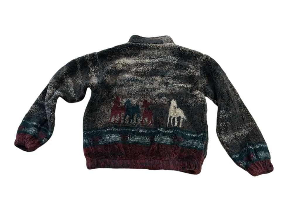 Chaqueta Outback Trading Company para niños jóvenes mediana Western Horse ecuestre polar Foto 3 de 4