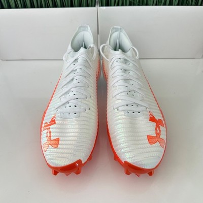Under Armour Blur Pro Mens Football Cleats White/ Orange 3028220