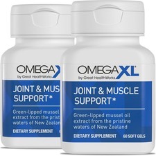 Pack of 2 Omega XL Natural Joint  Muscle Support 60ct Soft gels