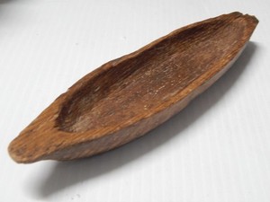 1100ad W. THULE BREVIG MISSION / ST. LAWRENCE IS. ESKIMO INUIT WOOD UMIAK MODEL